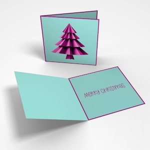 PPack von 10 Modern Square Holiday | Weihnachtsgrußkarten (Standardumschläge)