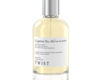 Twist Cyperus No. 60 Inspired by Santal 33, Long-Lasting Unsiex Perfume, EDP - 100 ml | 3.4 fl. oz.