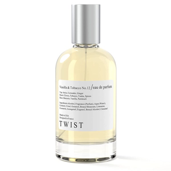 Twist Vanilla & Tobacco No.12 inspired by TF Tobacco Vanille, Long-Lasting Perfume for Women Men, EDP - 100 ml | 3.4 fl. oz.