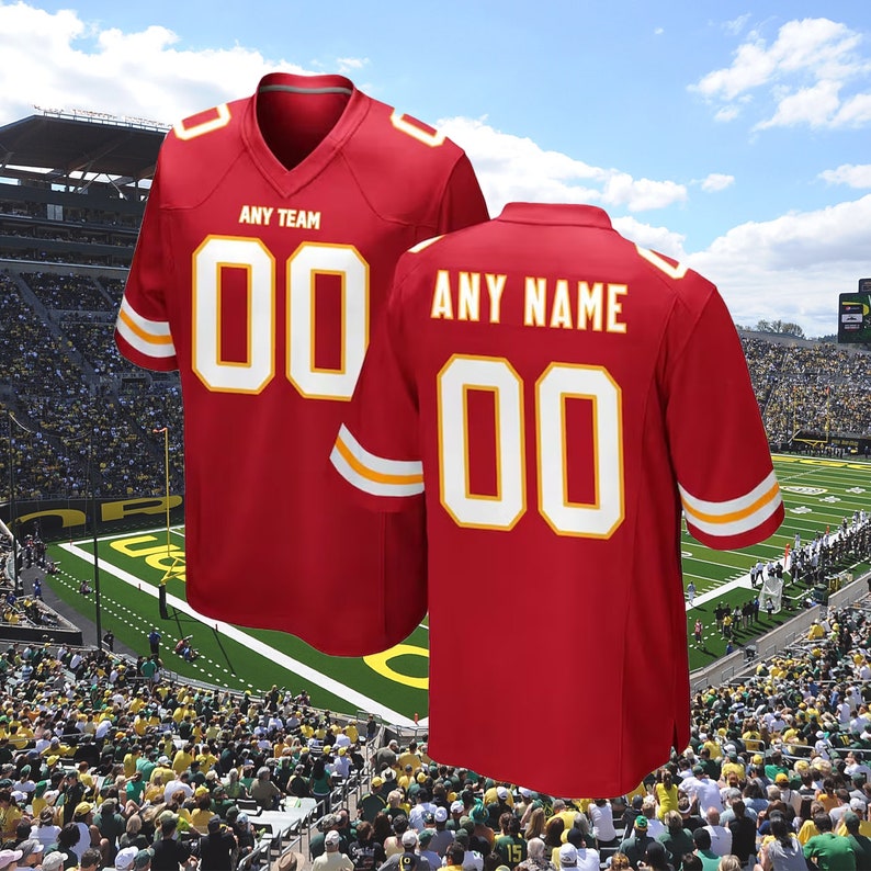 Kansas City Football Game Jersey Kansas Football Custom Game Etsy