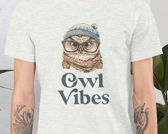 Owl Vibes - Funny Owls T-Shirt, Birds, Zoo, Wildlife, Animal Lovers, Bird Lover Tee, Gift For Bird Lover, Unisex Shirt