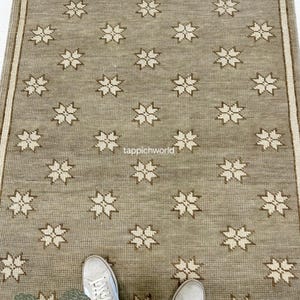 Tappeto persiano Oushak vintage annodato a mano, tappeto in lana, 8x10, 9x12, 6x9 per soggiorno, tappeto per la casa, tappeto di grandi dimensioni, tappeto!