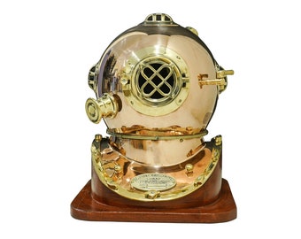 Vintage Brass Diving Helmet Antique Nautical Decor Maritime Collector's Piece Unique Father's Day Gift