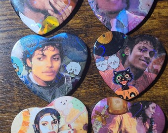 Michael Jackson - Heart Pinback Buttons