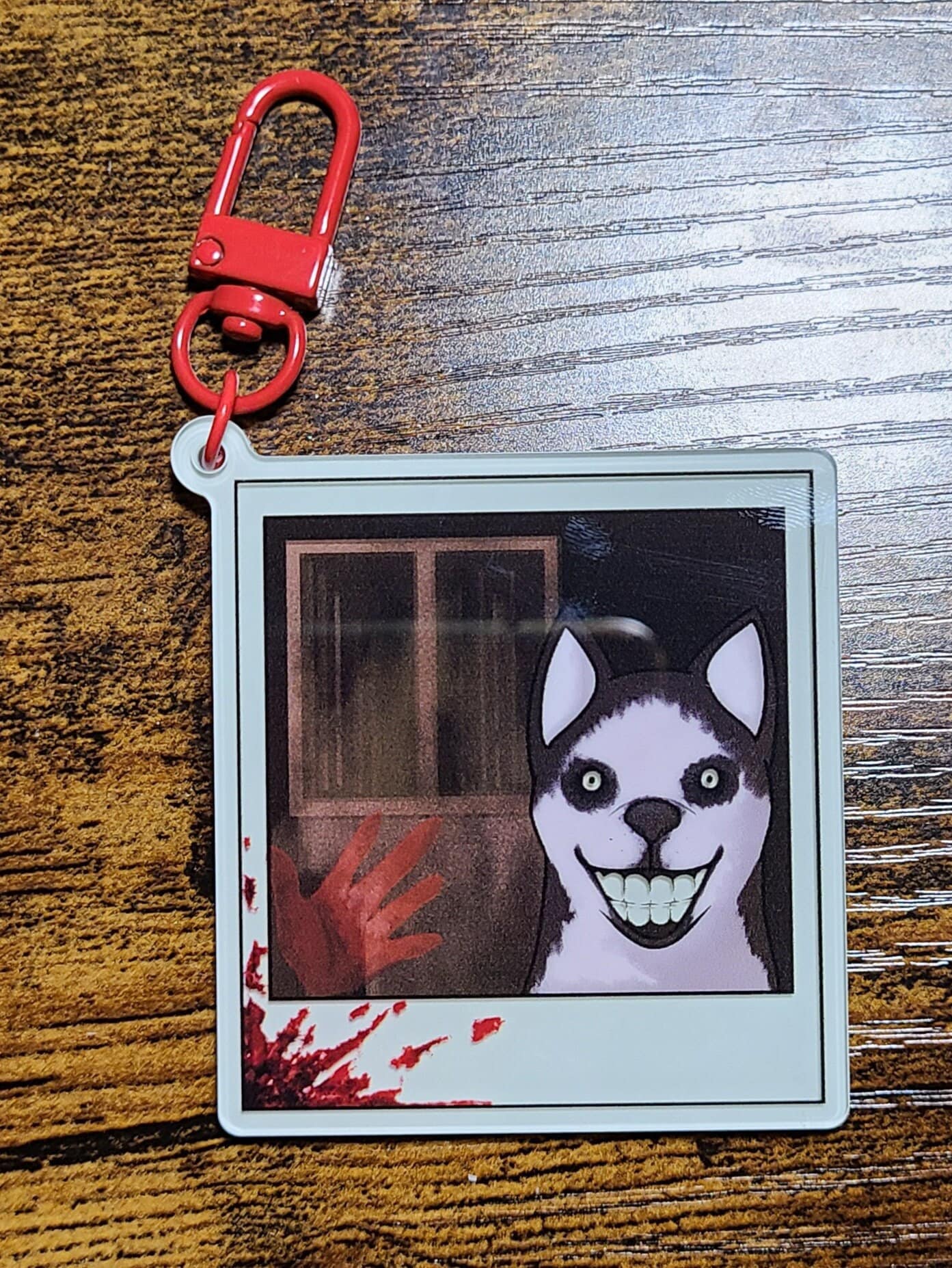 Smile Dog Creepy Smile Cat Creepypasta Smile Glow in the Dark Keychain, image size:1393x1854