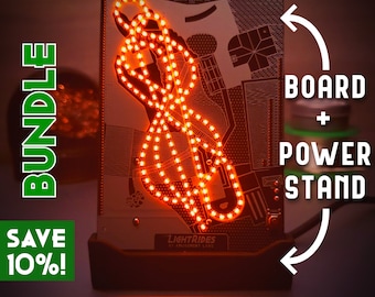 BUNDLE: Single Rail Coaster + Power Stand | LightRides | Light-Up LED Roller Coaster