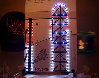 Top Thrill 2 Inspired "LSM Strata Coaster" | LightRides | Light-Up LED Roller Coaster