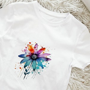 Wild Flowers water color Shirt, Wildflower Tshirt, Floral Shirt, Botanical, Nature Lover Shirt,Ladies Shirts, Flover Tee, floral flower