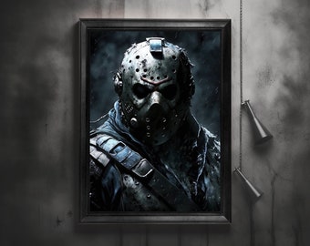 Jason Voorhees Poster Jason Voorhees Digital Art Jason Voorhees Downloadable Poster Friday The 13th Poster Friday The 13th Digital Art (v2)