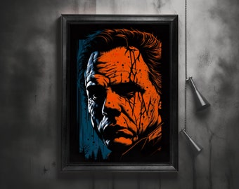 Michael Myers Poster Michael Myers Digital Art Michael Myers Downloadable Poster Halloween Poster Halloween Digital Art (Multiple Sizes)