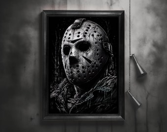 Jason Voorhees Poster Jason Voorhees Digital Art Jason Voorhees Downloadable Poster Friday The 13th Poster Friday The 13th Digital Art