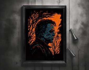 Michael Myers Poster Michael Myers Digital Art Michael Myers Downloadable Poster Halloween Poster Halloween Digital Art (Multiple Sizes v2)
