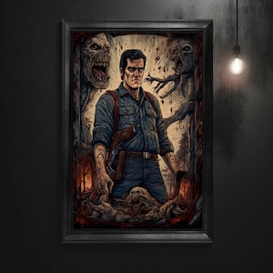 Evil Dead Poster Evil Dead Home Decor Evil Dead Art Evil Dead Ash Ash Vs The Evil Dead Zombies Poster Horror Home Decor (tamanhos múltiplos)