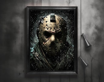 Jason Voorhees Poster Jason Voorhees Digital Art Jason Voorhees Downloadable Poster Friday The 13th Poster Friday The 13th Digital Art