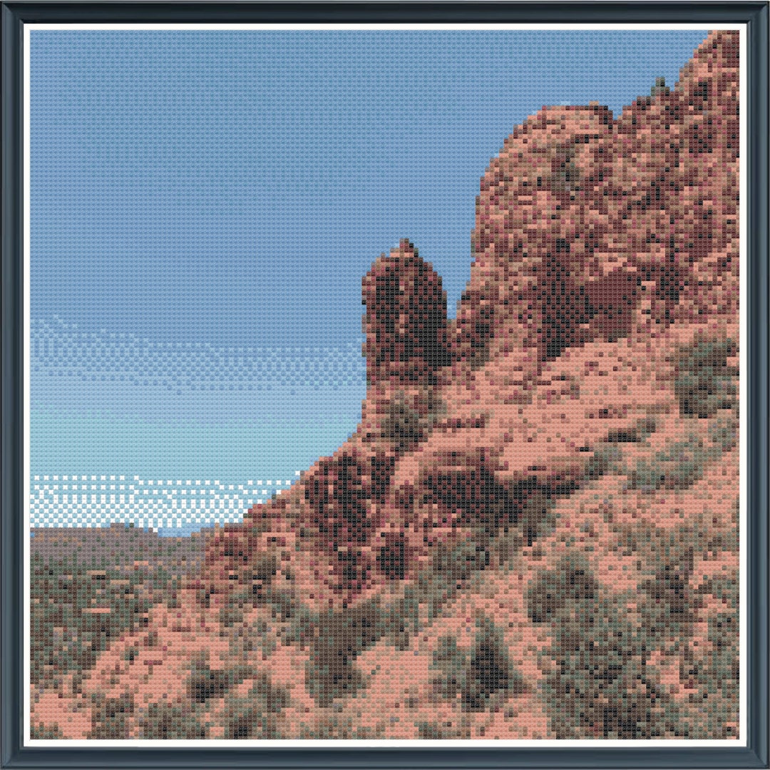 Sedona Red Rocks Counted Cross Stitch Pattern | Photograph Cross Stitch ...