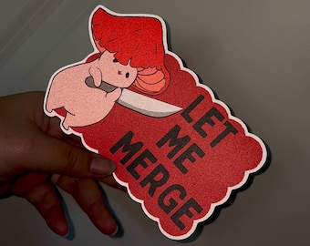 Let Me Merge-Autoaufkleber; Let Me Merge Stoßmagnet; Hinten Aufkleber.