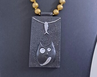 Terracotta pendant necklace