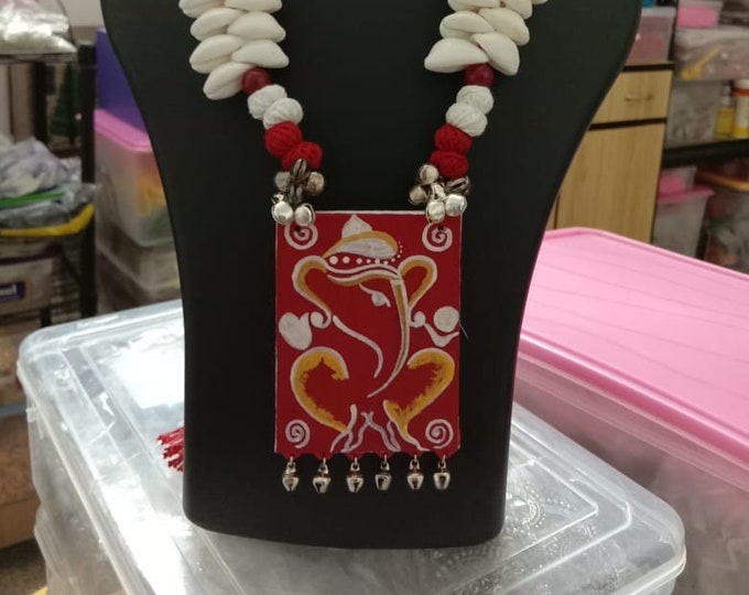 Hand painted Ganesha Jewellery Set
