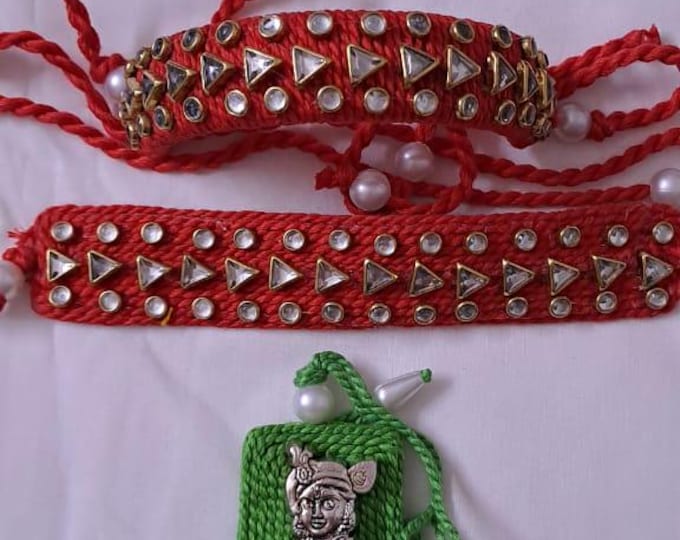 Combo rakhi set for Rakshabandhan festival (4 pcs including Bhai- Bhabhi set)