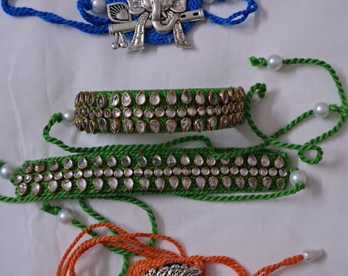 Combo rakhi set for Rakshabandhan festival (4 pcs including Bhai- Bhabhi set)