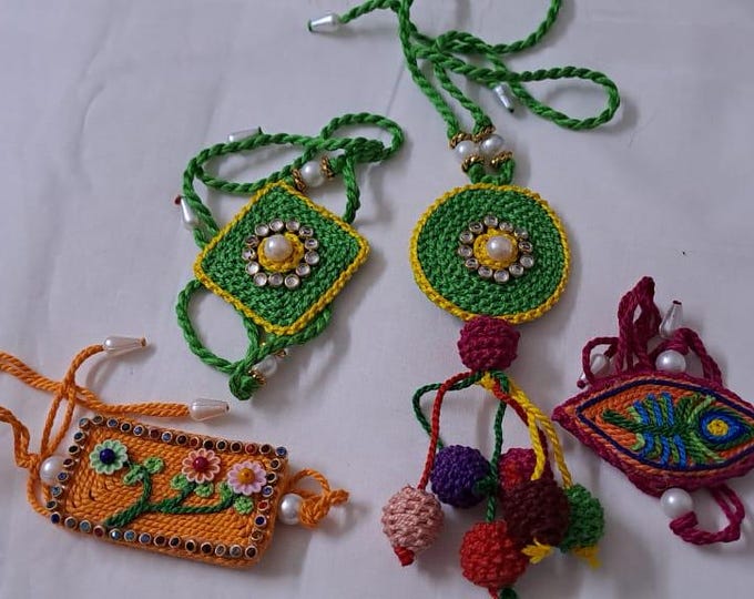 Combo rakhi set for Rakshabandhan festival (4 pcs including Bhai- Bhabhi set)
