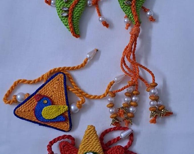 Combo rakhi set for Rakshabandhan festival (4 pcs including Bhai- Bhabhi set)