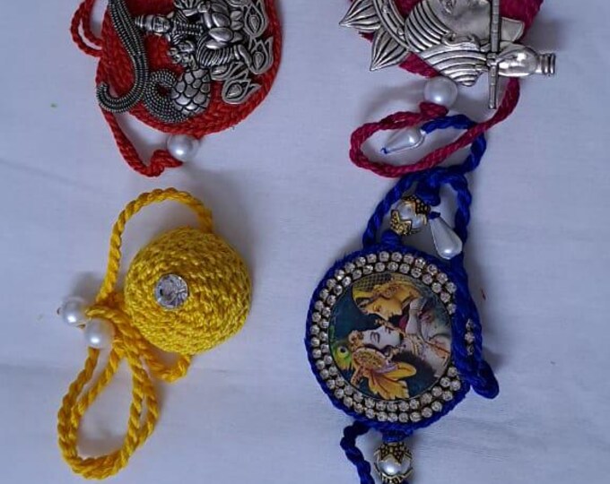 Combo rakhi set for Rakshabandhan festival (4 pcs )