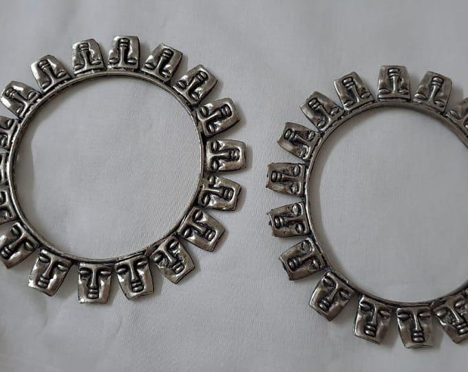 Traditional silver oxidised bangles