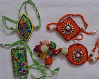 Combo rakhi set for Rakshabandhan festival (4 pcs including Bhai- Bhabhi set)