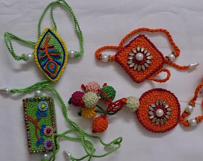 Combo rakhi set for Rakshabandhan festival (4 pcs including Bhai- Bhabhi set)
