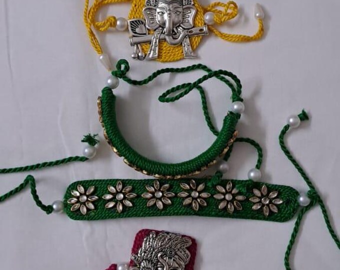 Combo rakhi set for Rakshabandhan festival (4 pcs including Bhai- Bhabhi set)