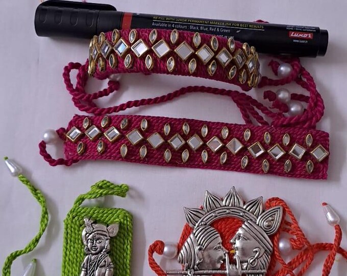 Combo rakhi set for Rakshabandhan festival (4 pcs including Bhai- Bhabhi set)