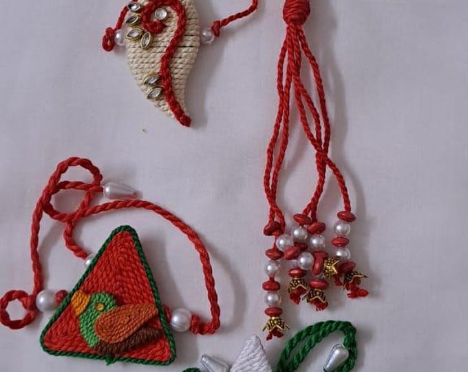 Combo rakhi set for Rakshabandhan festival (4 pcs including Bhai- Bhabhi set)