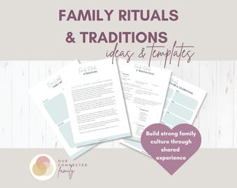 FAMILY Rituals & Tradition TEMPLATE Pack – Pray, Play, Work And Talk Template In PDF Format