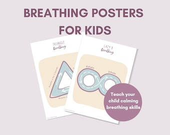 Shape Breathing Posters: Kids Calm Down, Triangle & Lazy 8 (Digital Download)