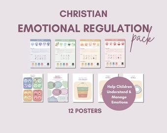 Emotion Zones Of REGULATION POSTERS | Christian Calm Corner– Digital Download Faith Spiritual Wall Art Perfect For Artsy Gift