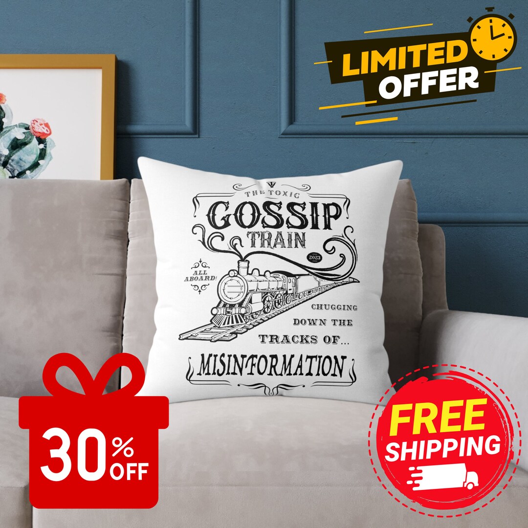 The Apology Pillow // Toxic Gossip Train Etsy