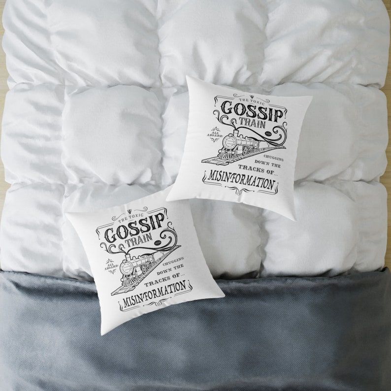 The Apology Pillow // Toxic Gossip Train Etsy