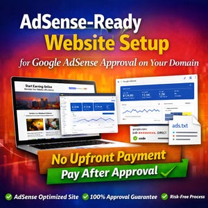 Google AdSense-godkännande för din domän | Ingen förskottsbetalning | Riskfri tjänst