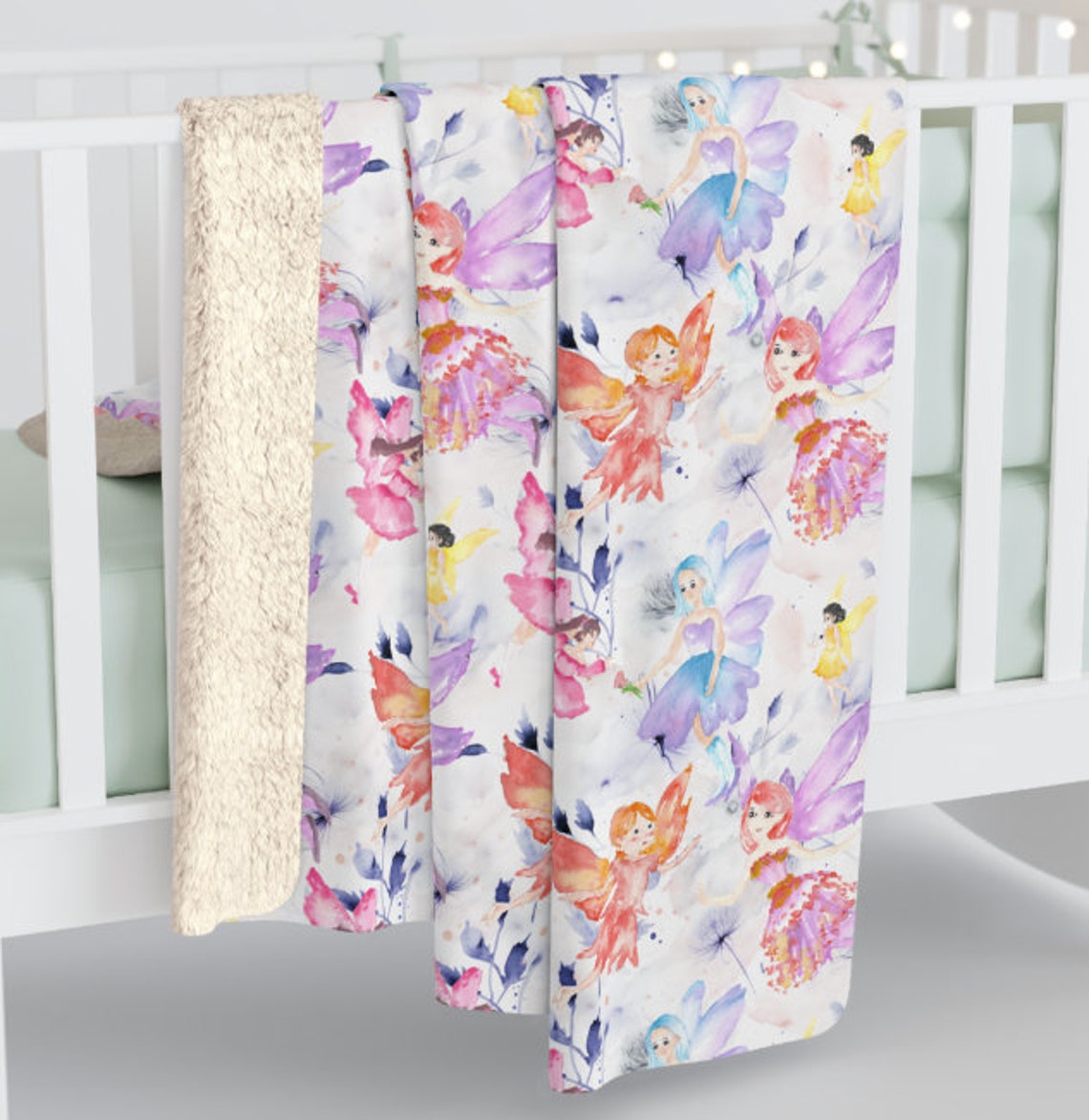 Fairies Seamless Pattern | Cute Watercolor Fairy Continuous Pattern for ...