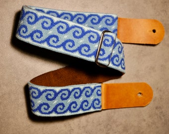 Hand embroidered guitar strap / ukulele strap