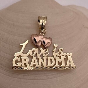 Colgante vintage de corazón de abuela de oro amarillo y rosa de 14 quilates, bicolor. Hermoso, delicado y especial regalo de amor. ~ Joyería fina.