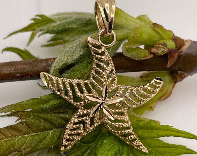 Gold Rudder Necklace, 14 K Solid Gold Ship Wheel Necklace Real Gold ...