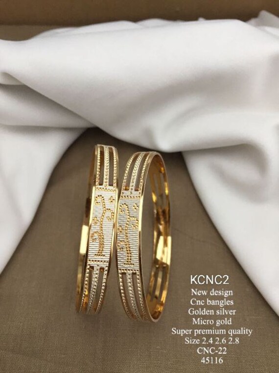 Latest New Gold Plated Kadli Bangles Gold Plated Bangles for