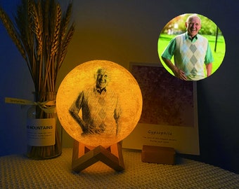 Vaderdagcadeau van dochter, cadeau voor papa, beste vader ooit, Mathers Day Gift, geschenk van zoon, cadeaus voor papa, 3D Moon Light Lamp