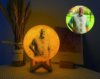 Vatertagsgeschenk von der Tochter, Geschenk für Papa, bester Vater aller Zeiten, Mathers Day Geschenk, Geschenk vom Sohn, Geschenke für Papa, 3D Mondlichtlampe