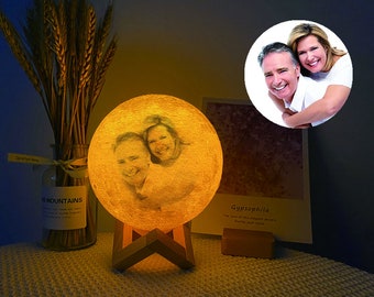 Moederdag cadeau van dochter, moeder cadeau, moeder & dochter cadeau, cadeau voor dochter, cadeaus voor mama, cadeaus voor dochter, 3D Moon Light Lamp