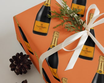 Elegance Unwrapped: Veuve Clicquot Wrapping Paper Sheets