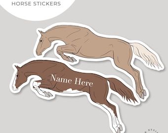 Custom Horse Sticker | Waterproof Vinyl Decal | Personalized Horse Bumper Sticker | Equine Sticker | Horse Lover Gift | Kiss Cut Sticker |