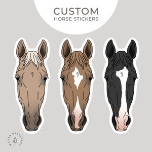 Custom Horse Sticker | Waterproof Vinyl Decal | Personalized Horse Bumper Sticker | Equine Sticker | Horse Lover Gift | Kiss Cut Sticker